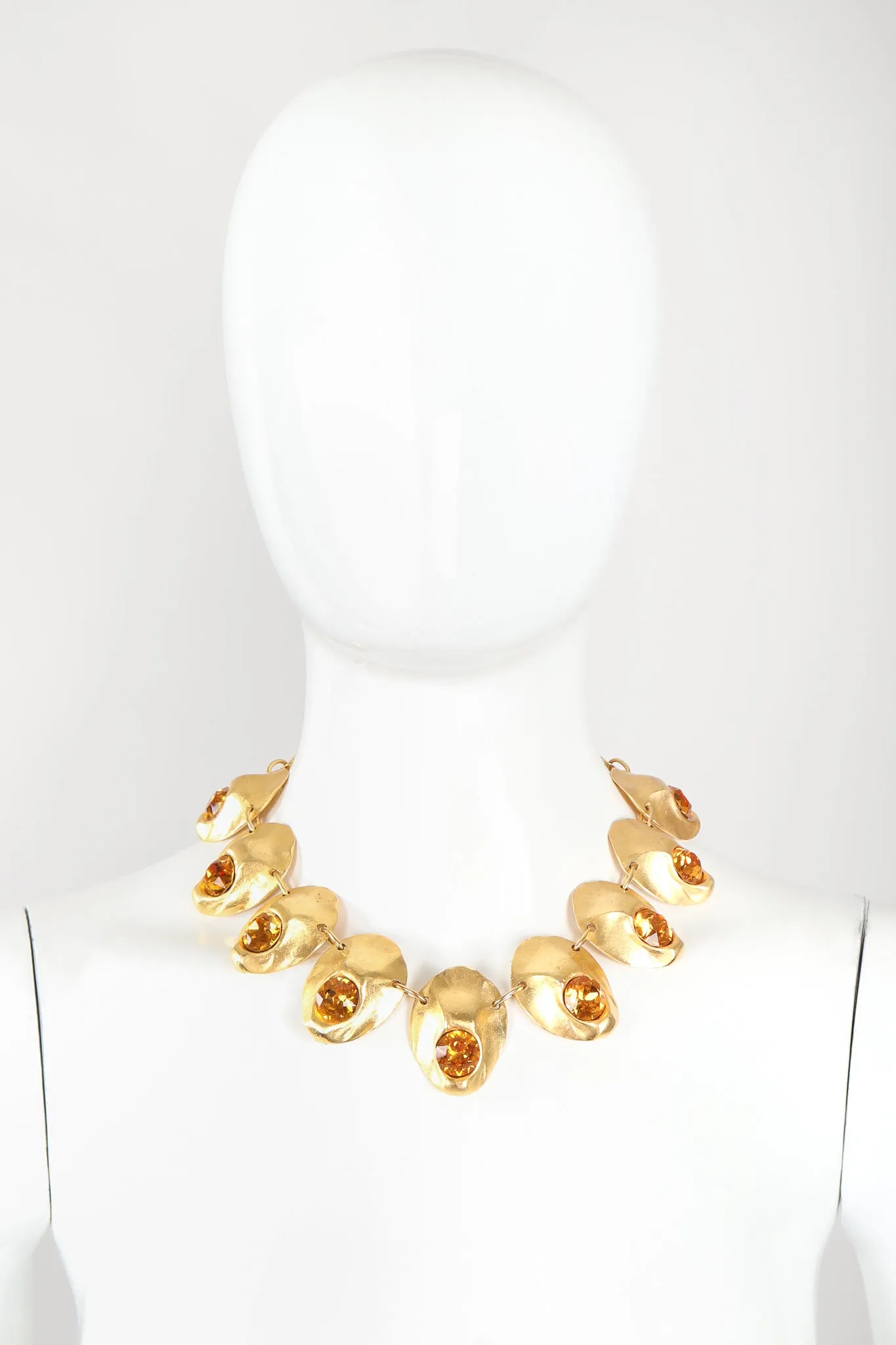 Modernist Oyster Collar Necklace & Earring Set