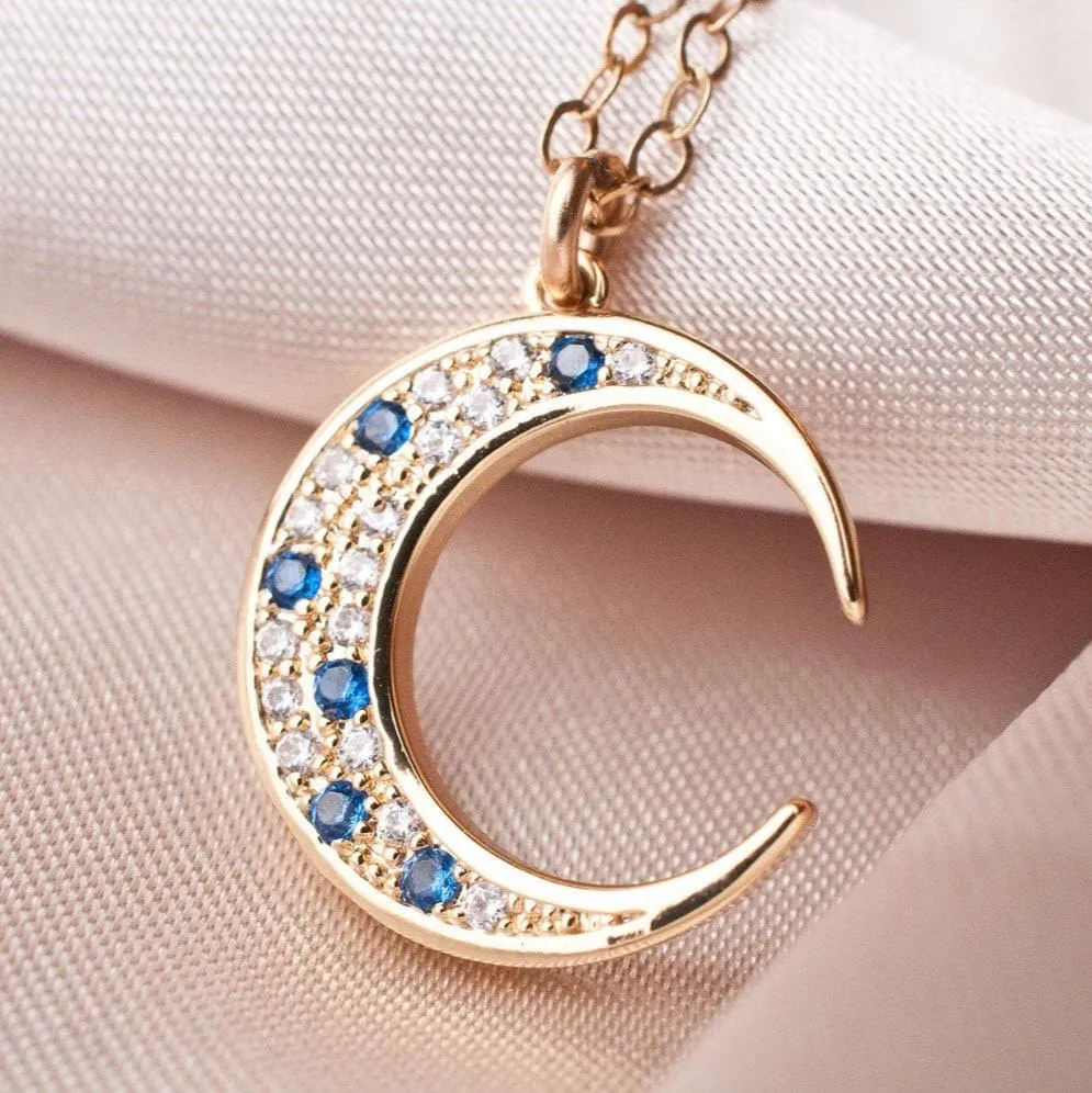 Moon Necklace In Gold