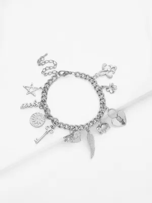 Multi Charm Chain Bracelet