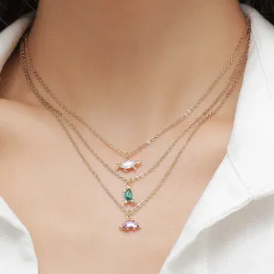 Multi layer Dinosaur Pendant Necklace