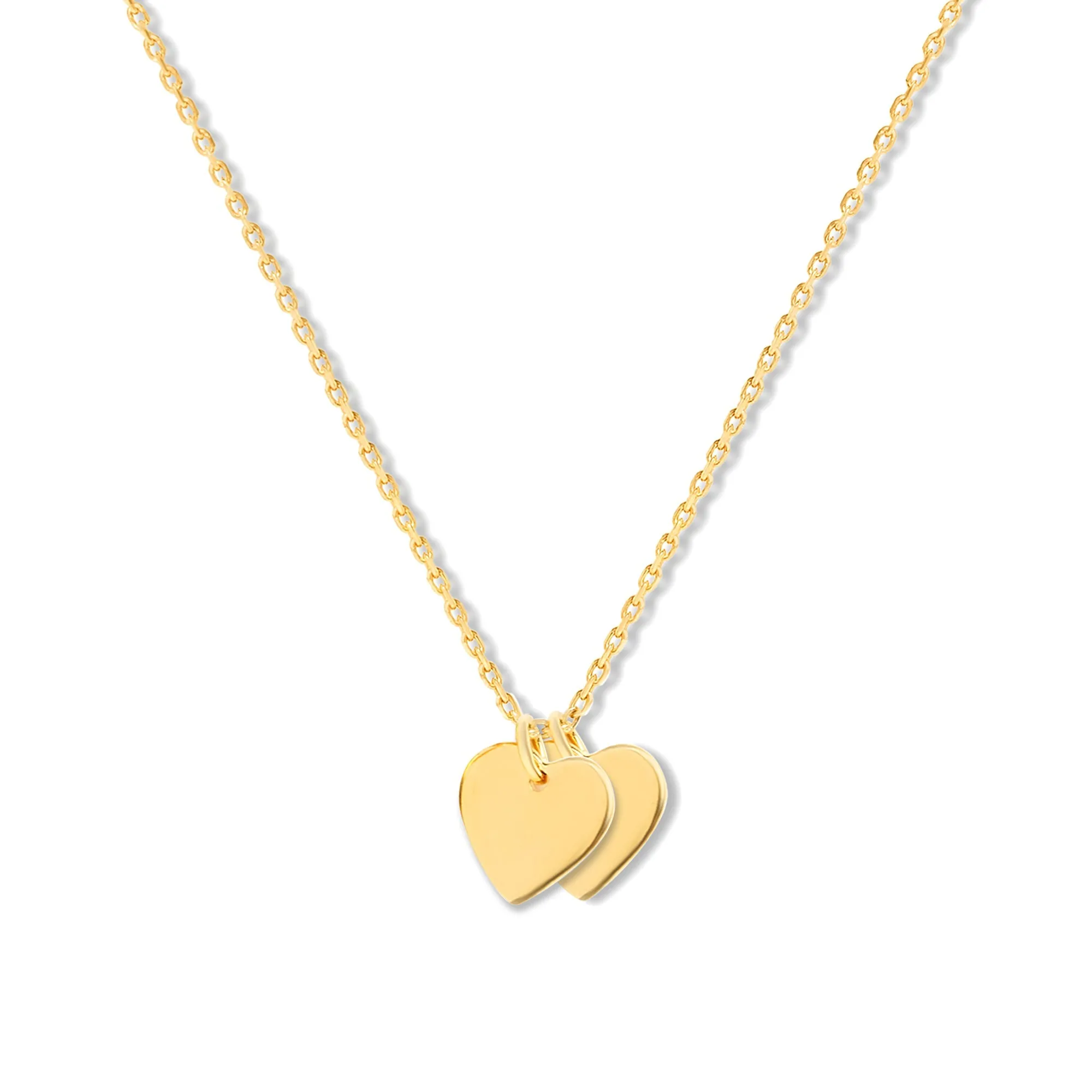 Mysha Personalized Eternal Initial Dual Heart Pendant