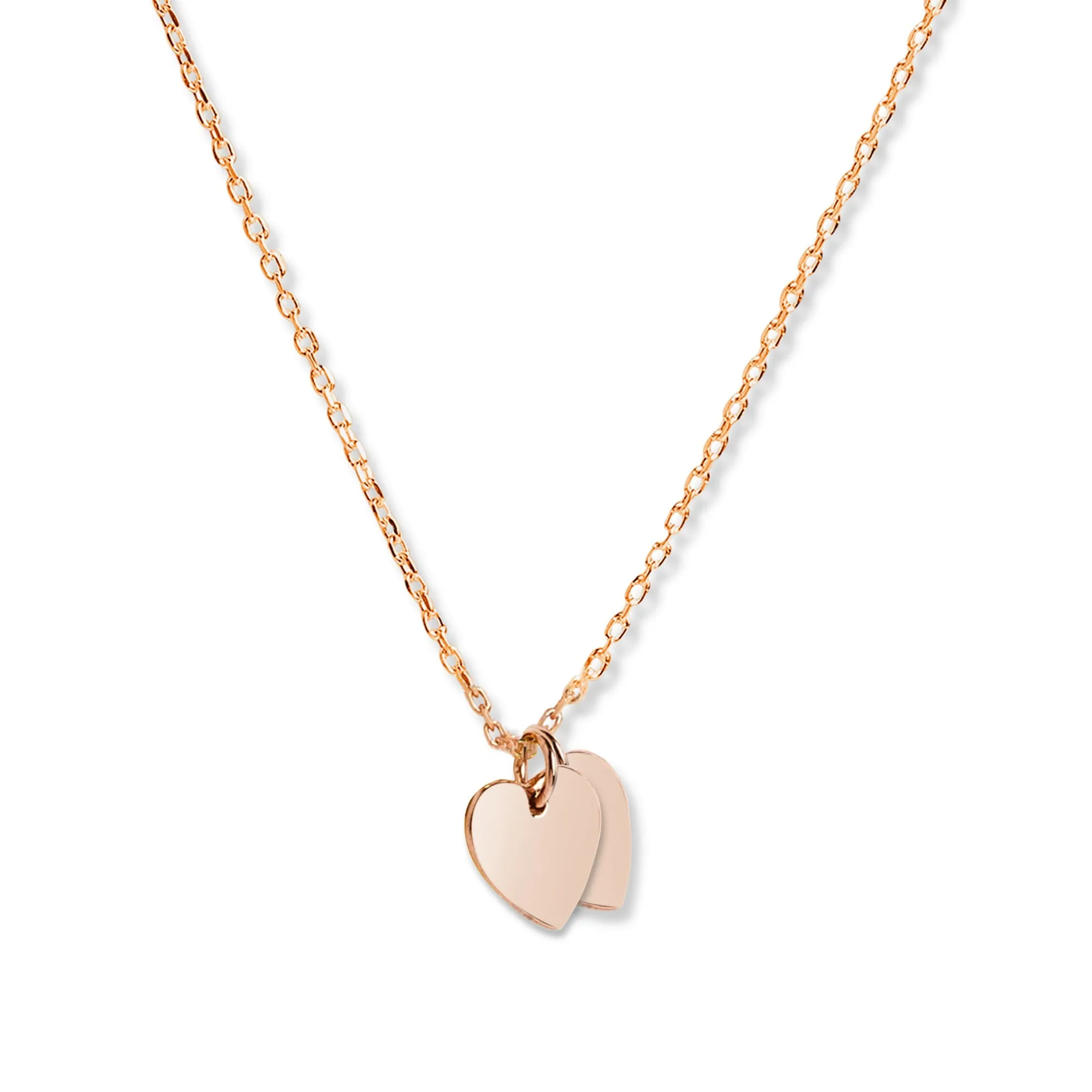 Mysha Personalized Eternal Initial Dual Heart Pendant