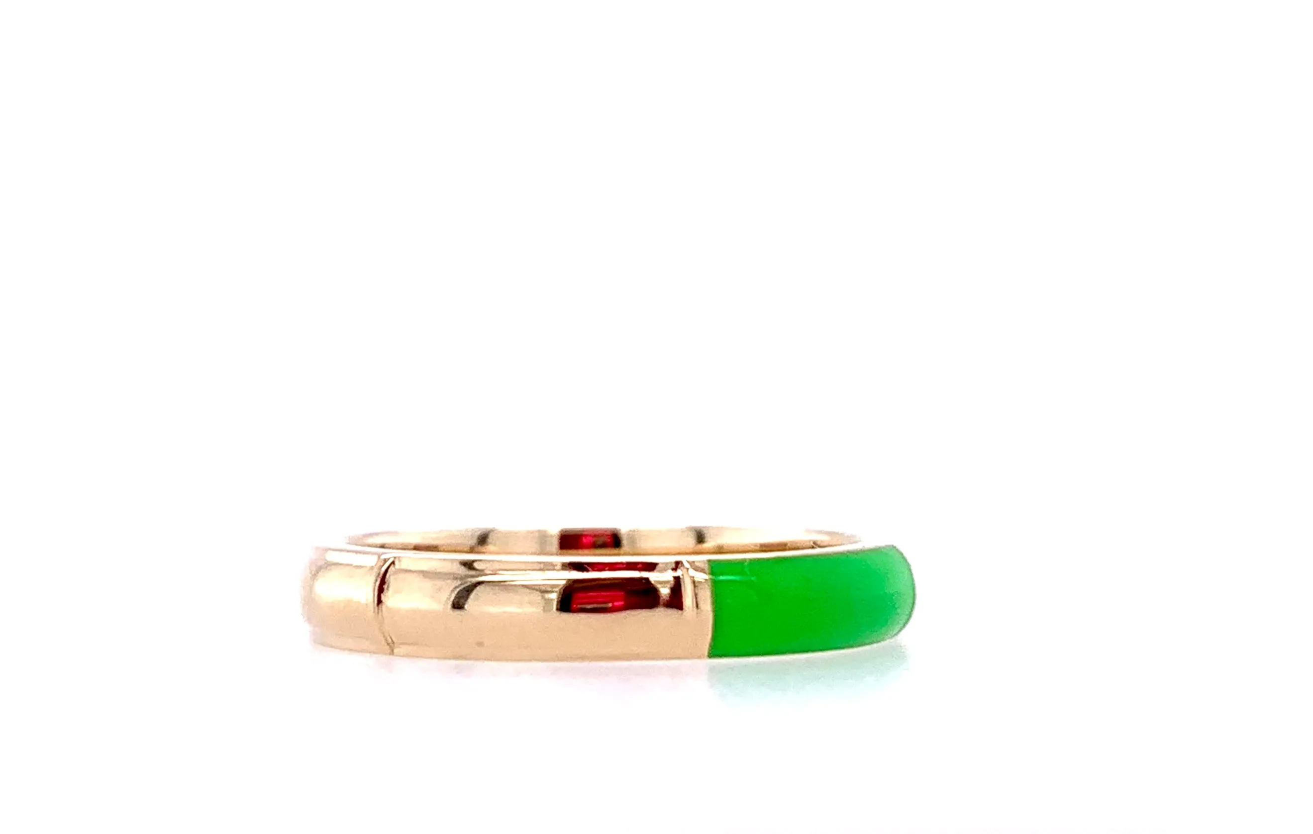 Naked Icarus Neon Green/Yellow Gold Two-In-One Ring