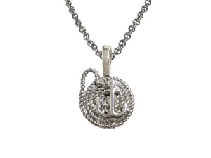 Nautical Rope and Anchor Pendant Necklace