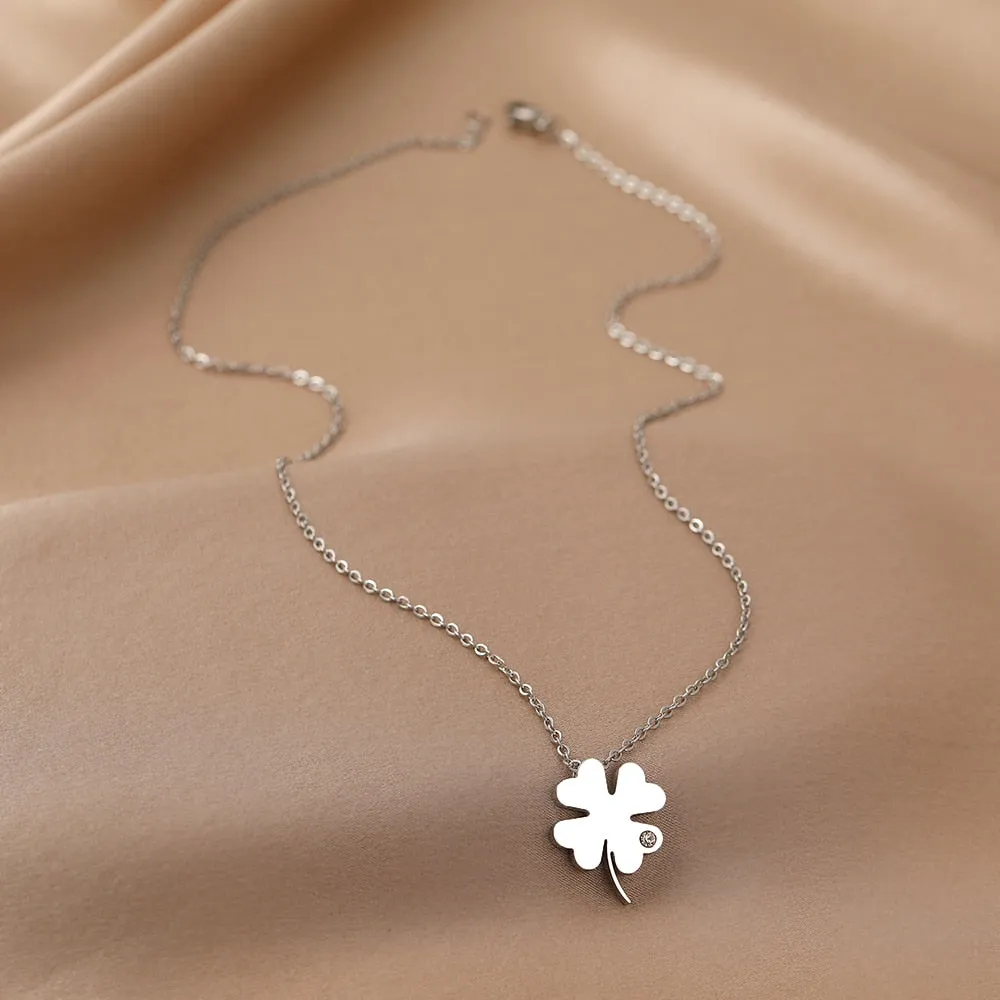 Necklaces Bohemian Clover Crystal Zircon for women