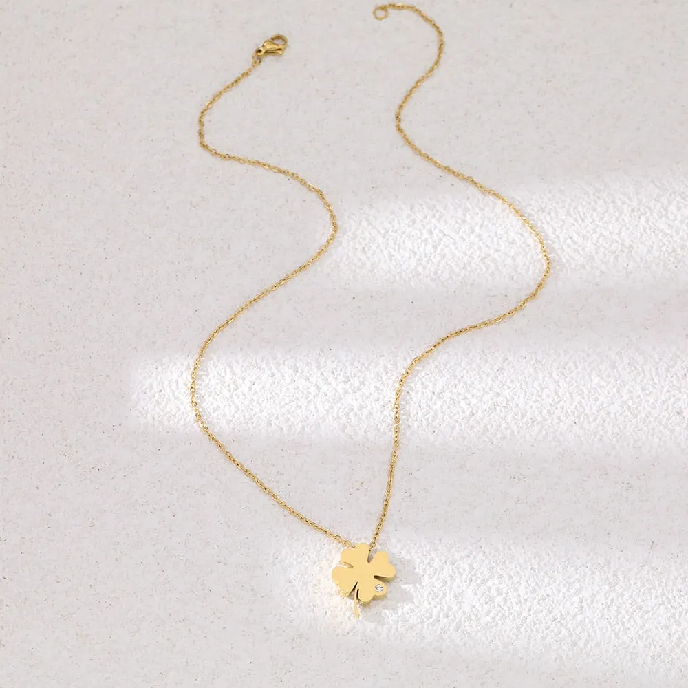 Necklaces Bohemian Clover Crystal Zircon for women