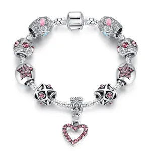 New Fashion Bracelet DIY Bead Bracelets Charm Bracelets for Women Silver Plated Chain Bracelet Beads Jewelry Best Gfit