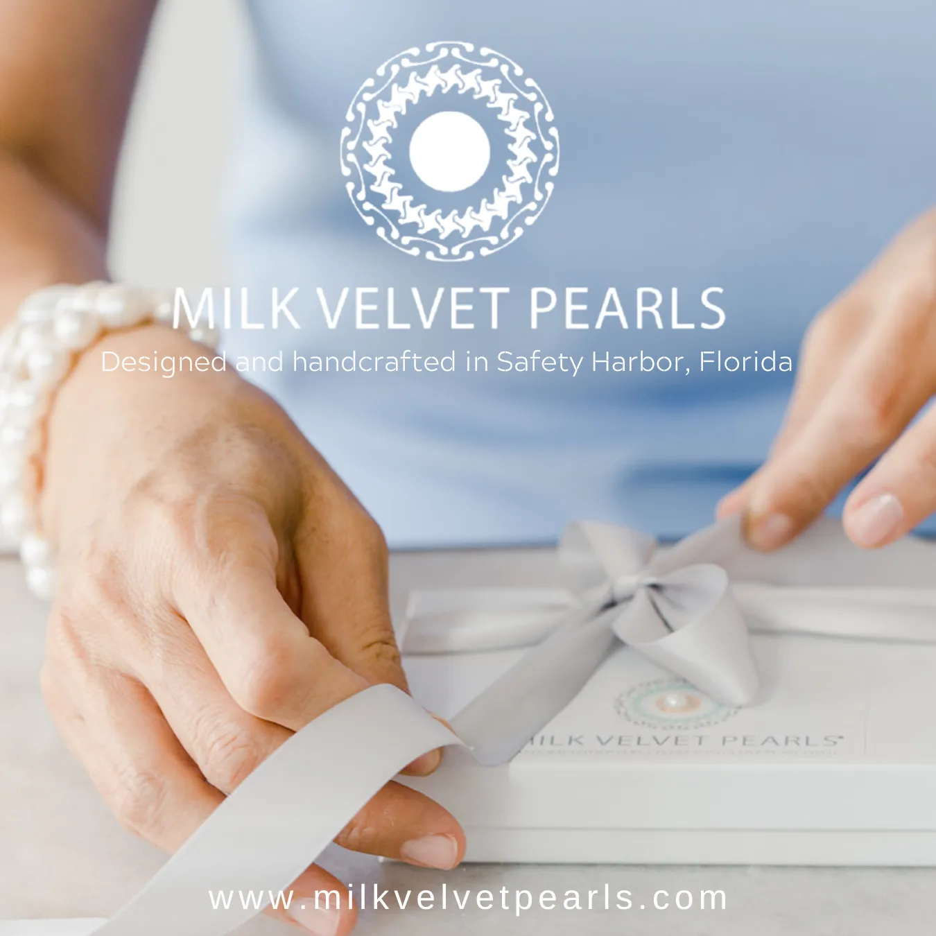 NO GREATER LOVE, Large Cross Pearl Necklace