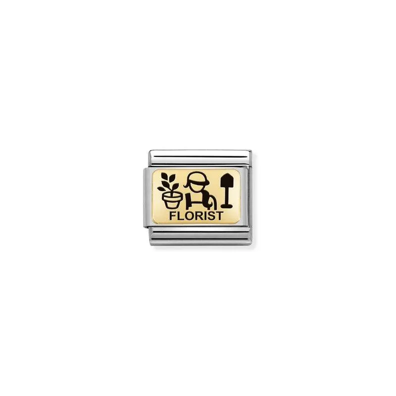 Nomination Composable Link Florist, 18K Gold