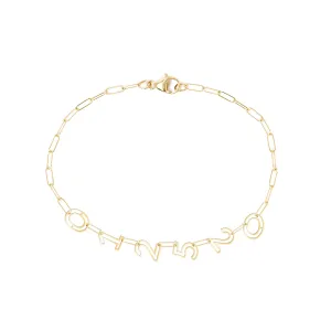 Number Chain Letter Bracelet