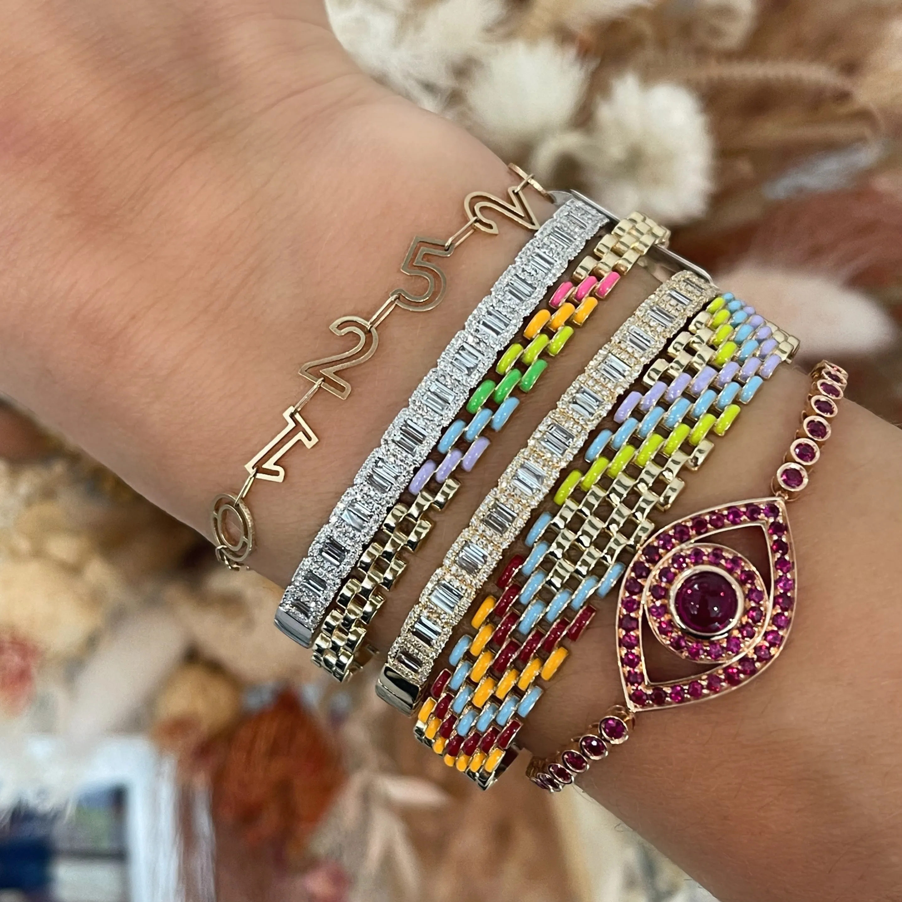 Number Chain Letter Bracelet