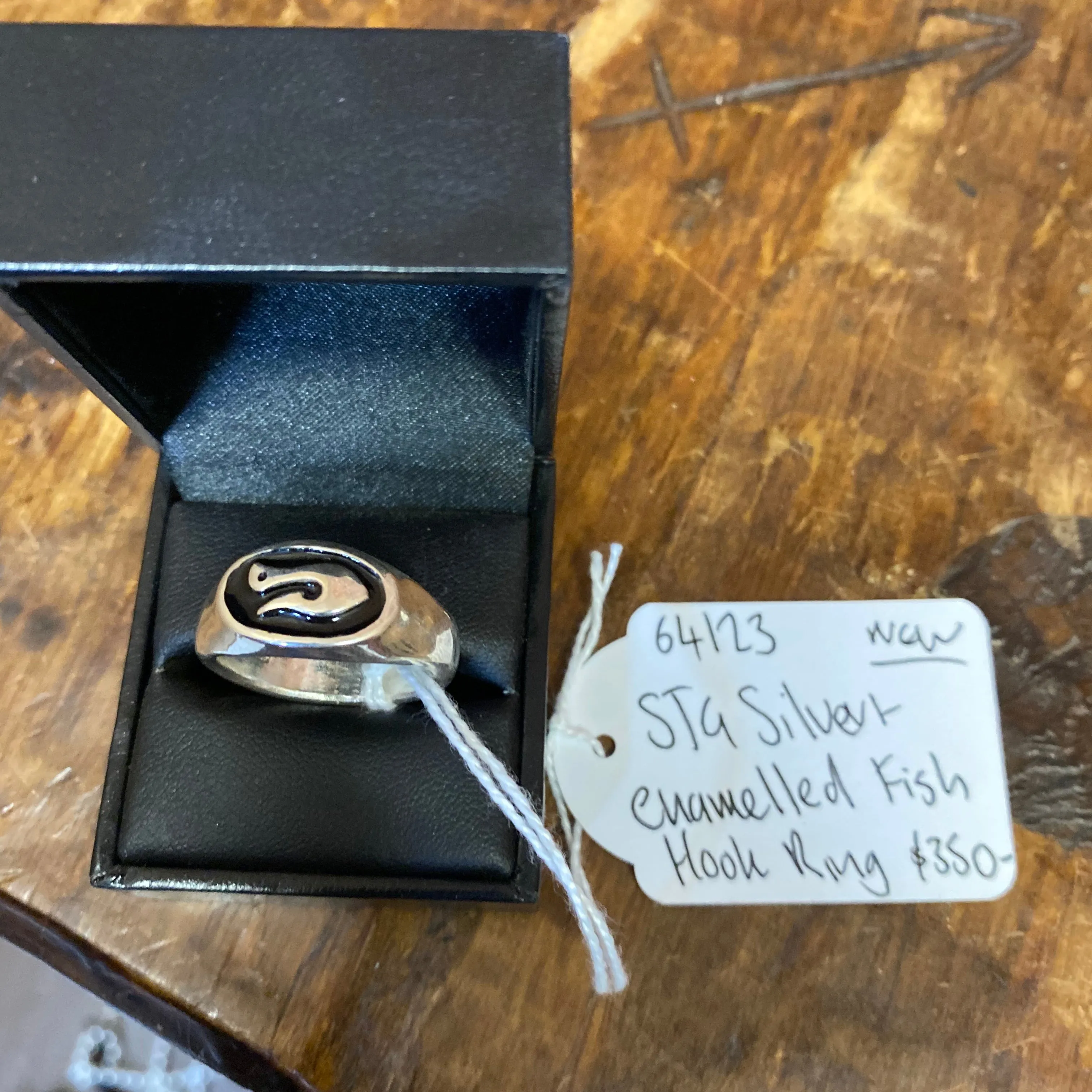 NZ Made NEW Sterling Silver fish hook ring