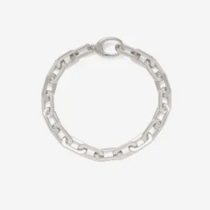 Octagon Chain Bracelet in Silver
