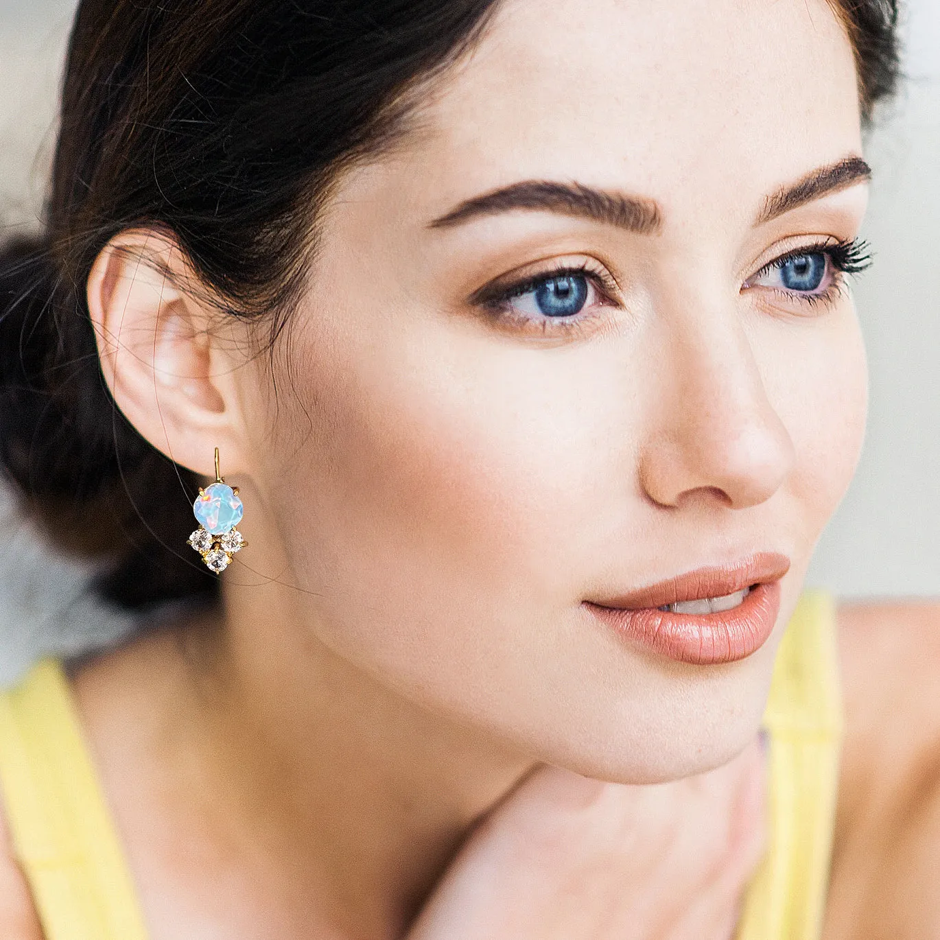 opale di cristallo drop earrings