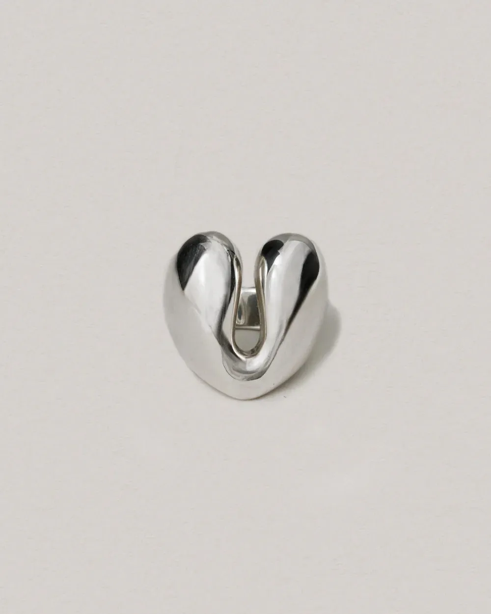 Open Heart Ring silver