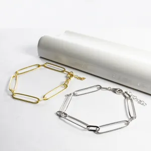 Open Link Bracelet 6 1/2" - Gold or Silver