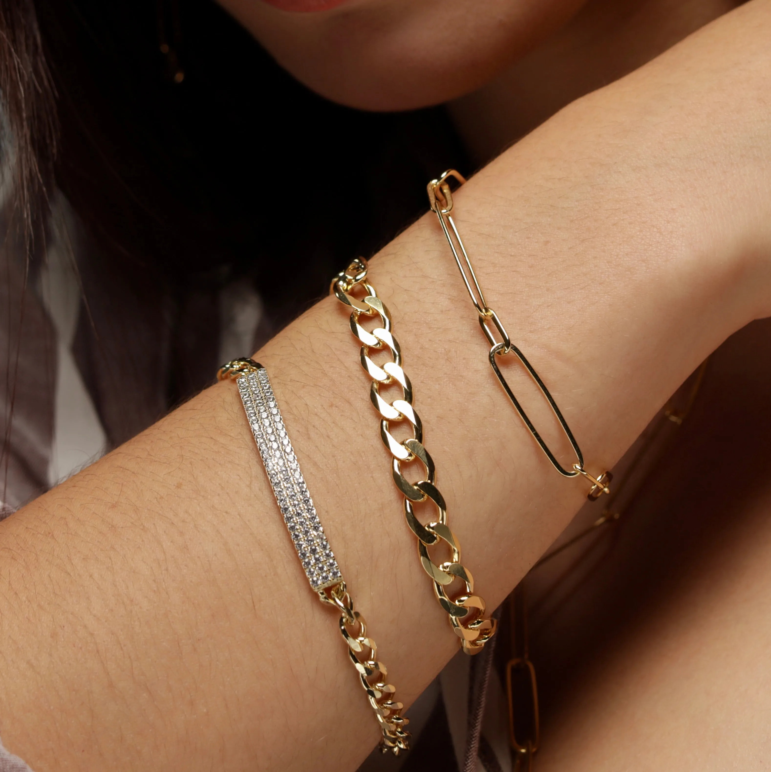Open Link Bracelet 6 1/2" - Gold or Silver