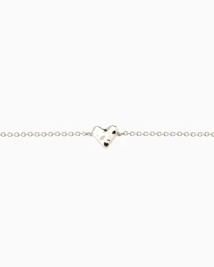 Organic Heart Bracelet | Silver