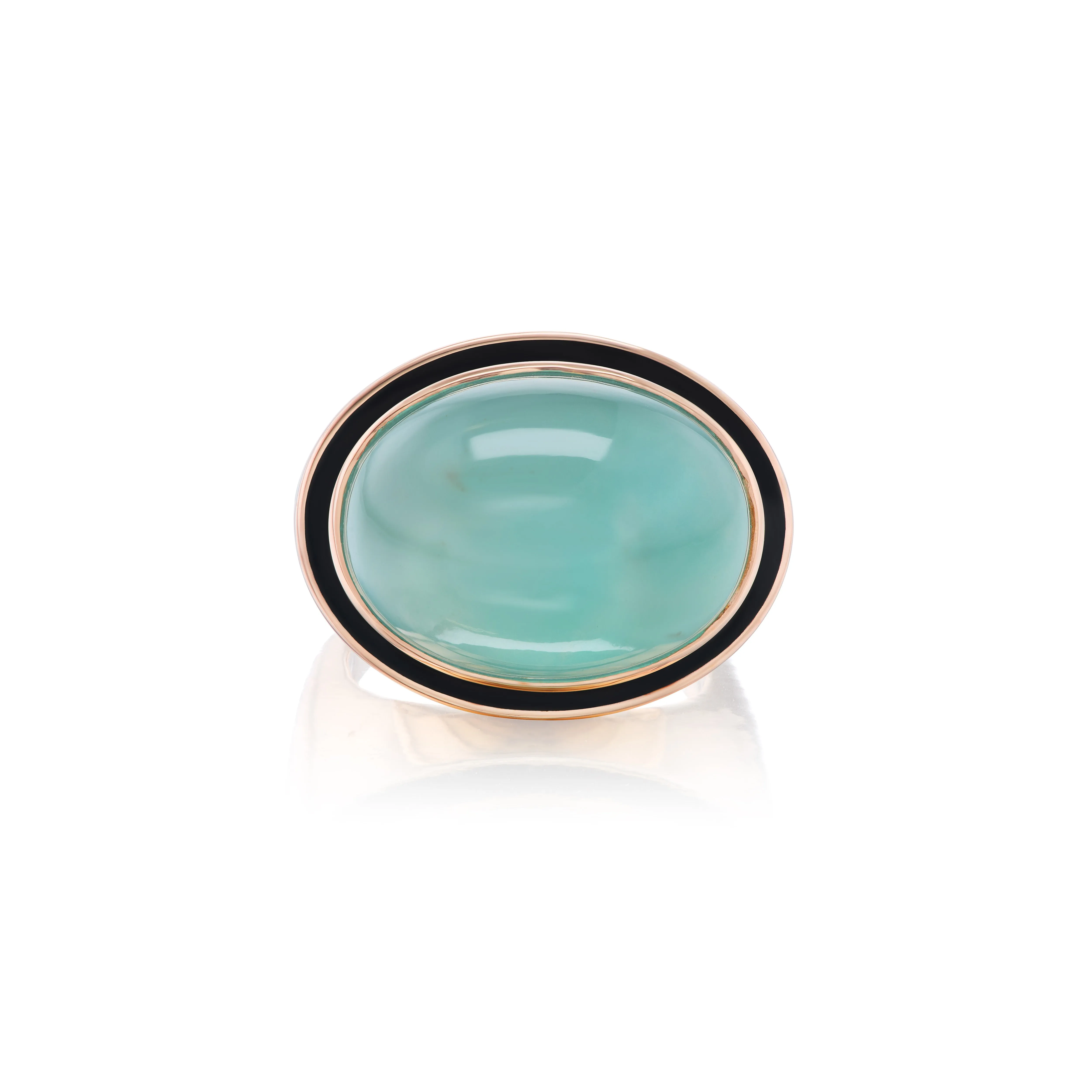 Oval Aquaprase Cabochon Ring