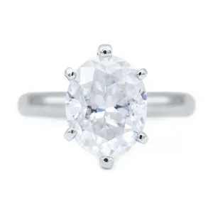 Oval First Crush FAB Moissanite 6 Prongs FANCY Solitaire Ring