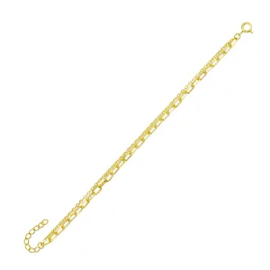 Oval Link X Chain Bracelet