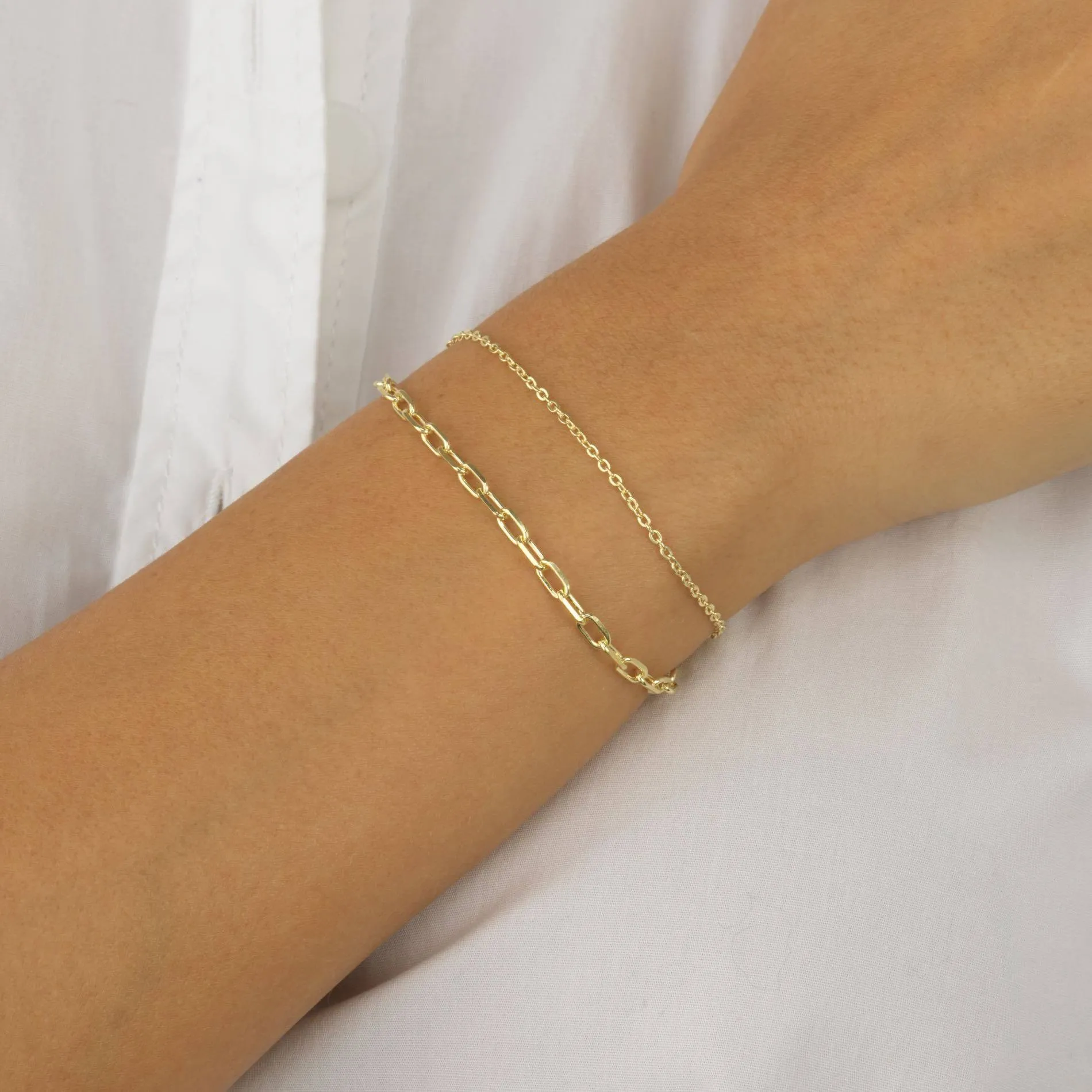 Oval Link X Chain Bracelet