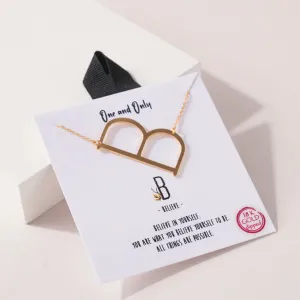 Oversized “B” Initial Pendant