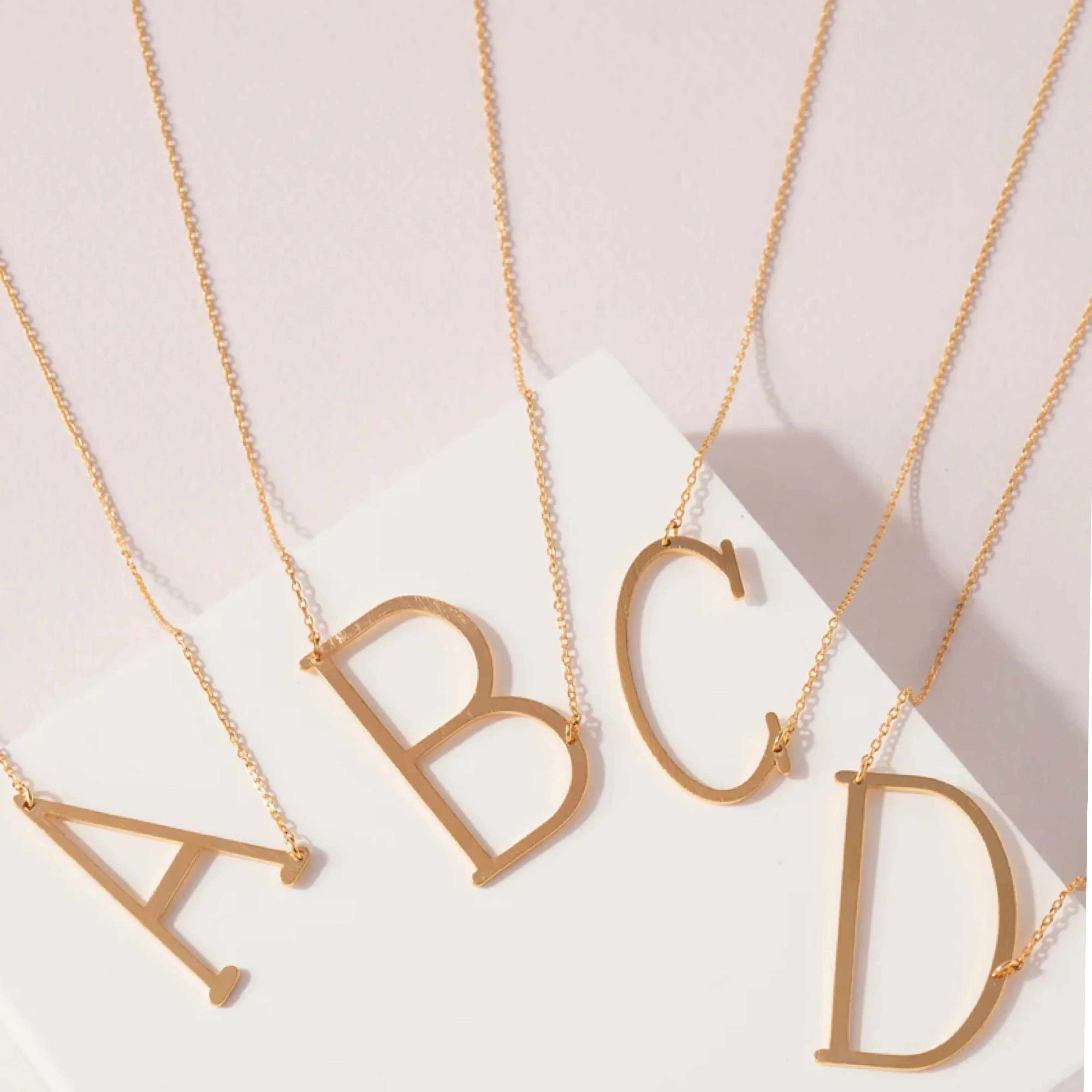 Oversized “B” Initial Pendant