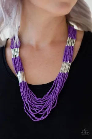 Paparazzi - Let It Bead - Purple Seed Bead Necklace
