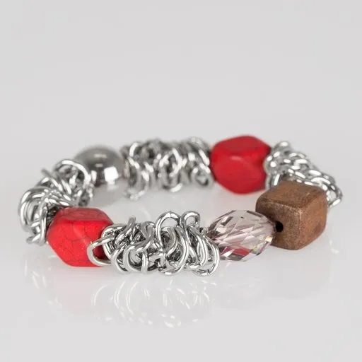 Paparazzi - Mesmerizingly Magnetic - Red Bracelet