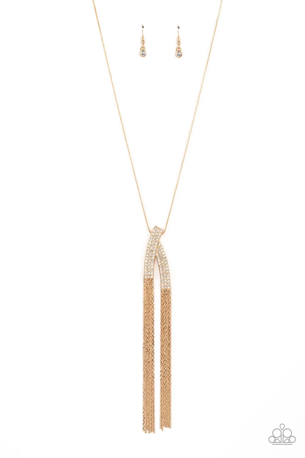 Paparazzi Out of the SWAY - Gold Necklace