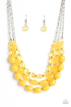 PAPARAZZI Tropical Hideaway - Yellow NECKLACES