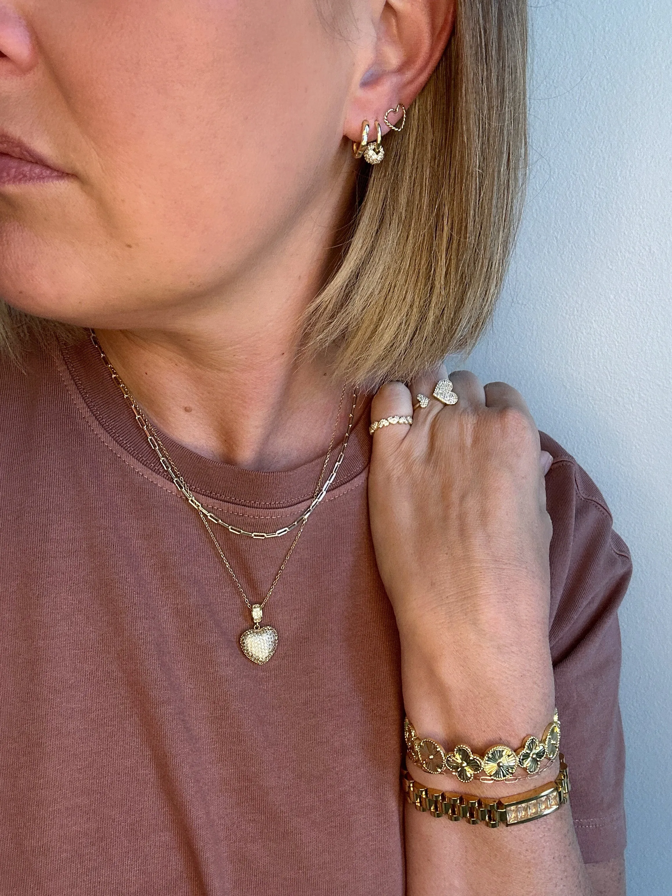 Paperclip Gold Chain Necklace
