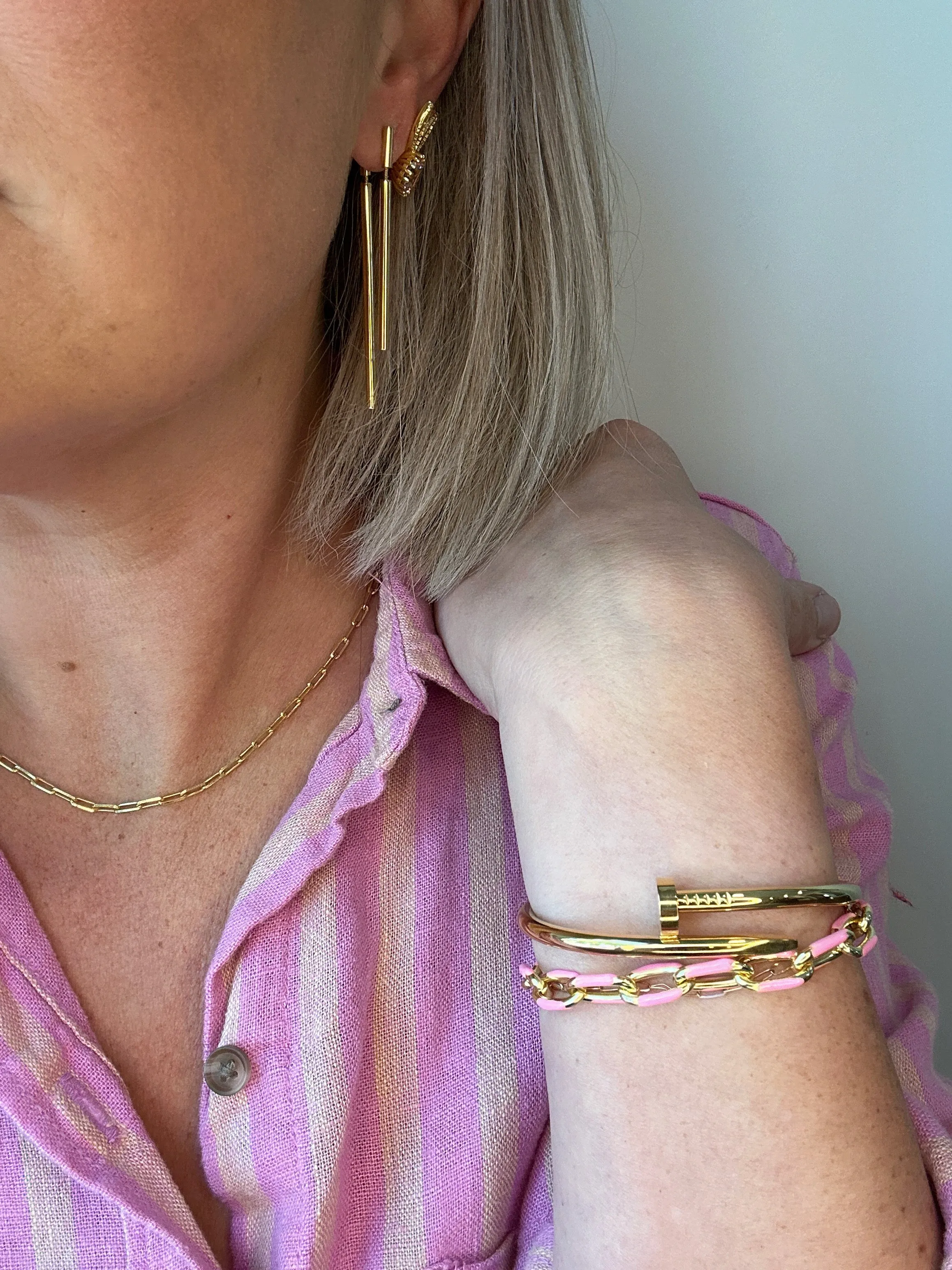 Paperclip Gold Chain Necklace