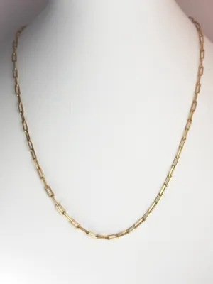 Paperclip Gold Chain Necklace