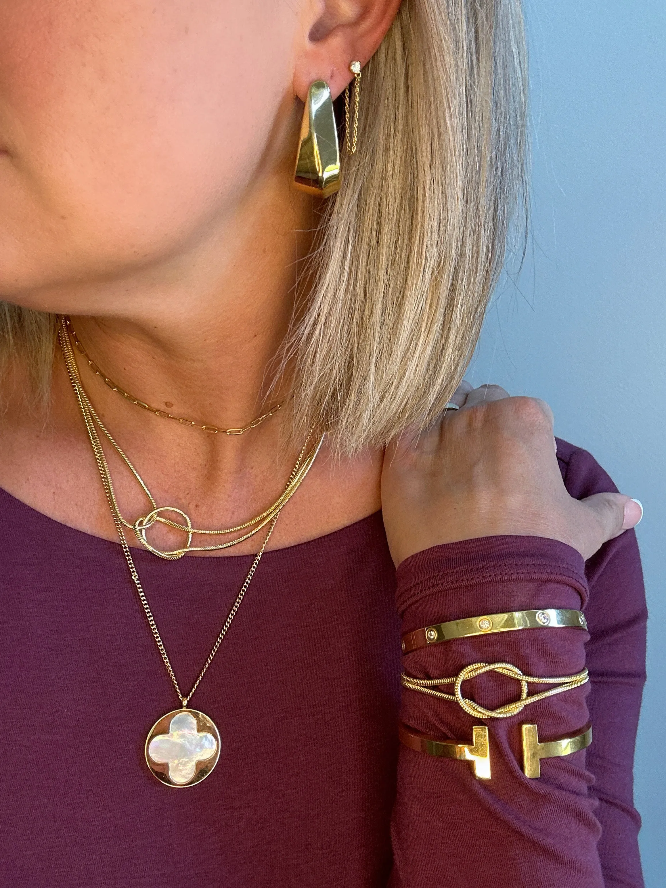 Paperclip Gold Chain Necklace