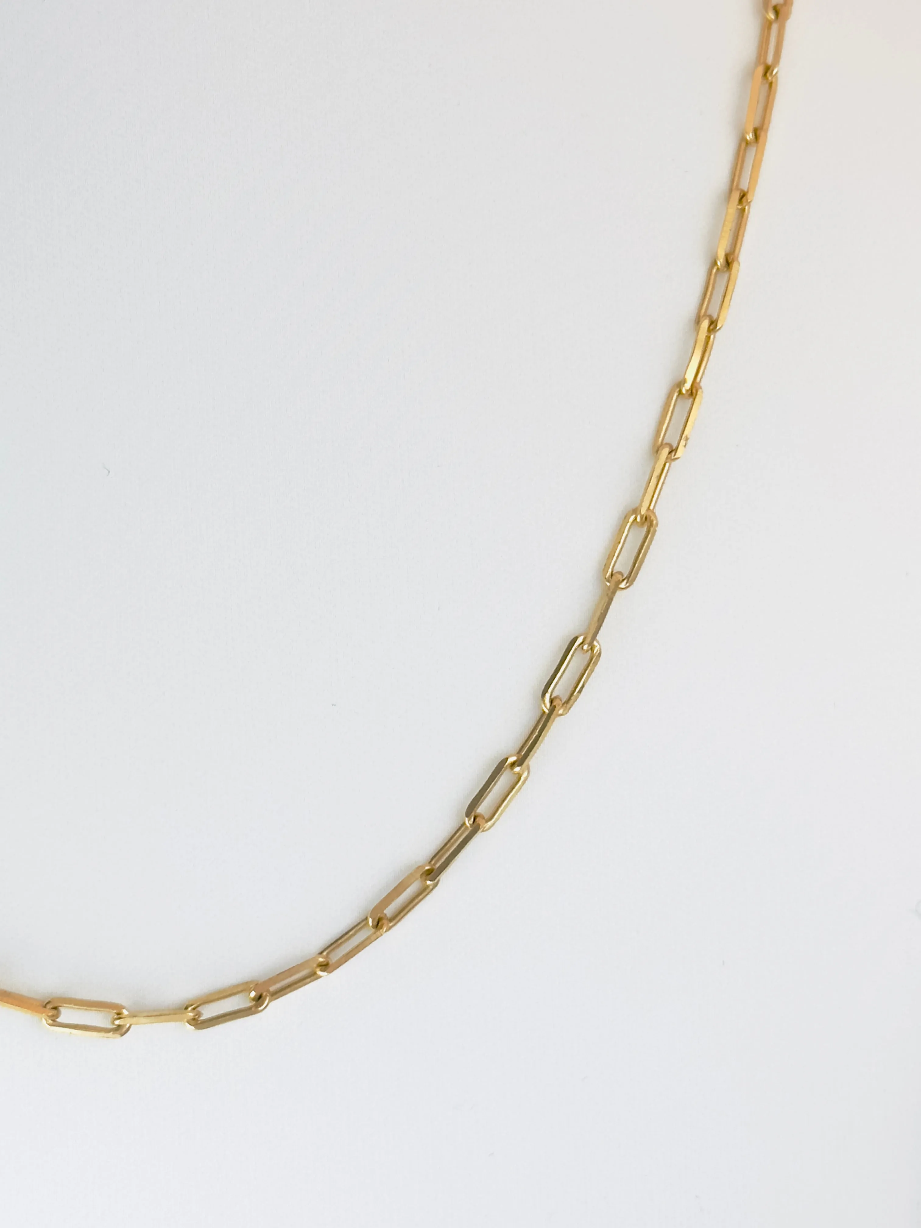 Paperclip Gold Chain Necklace