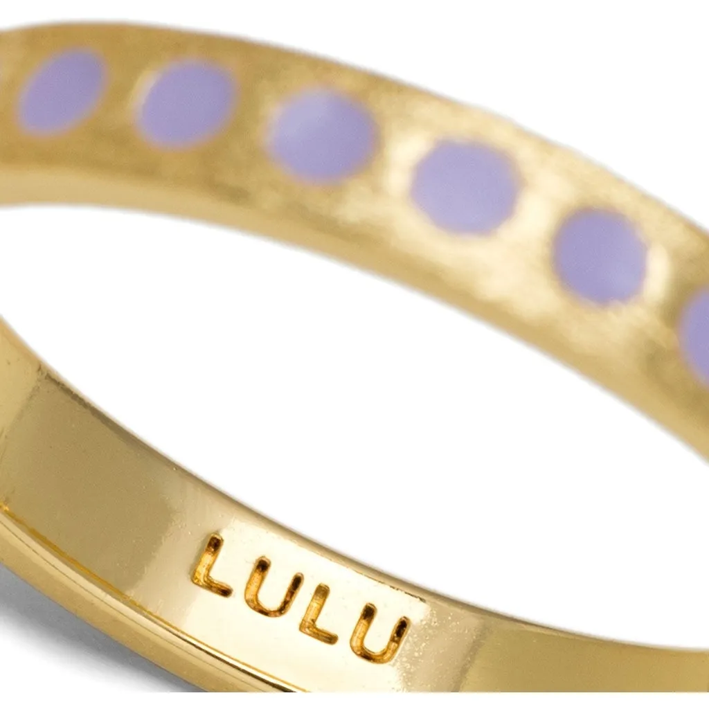 Pattern Ring gold plated - Purple