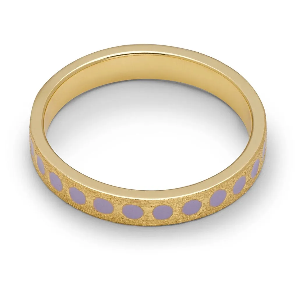 Pattern Ring gold plated - Purple