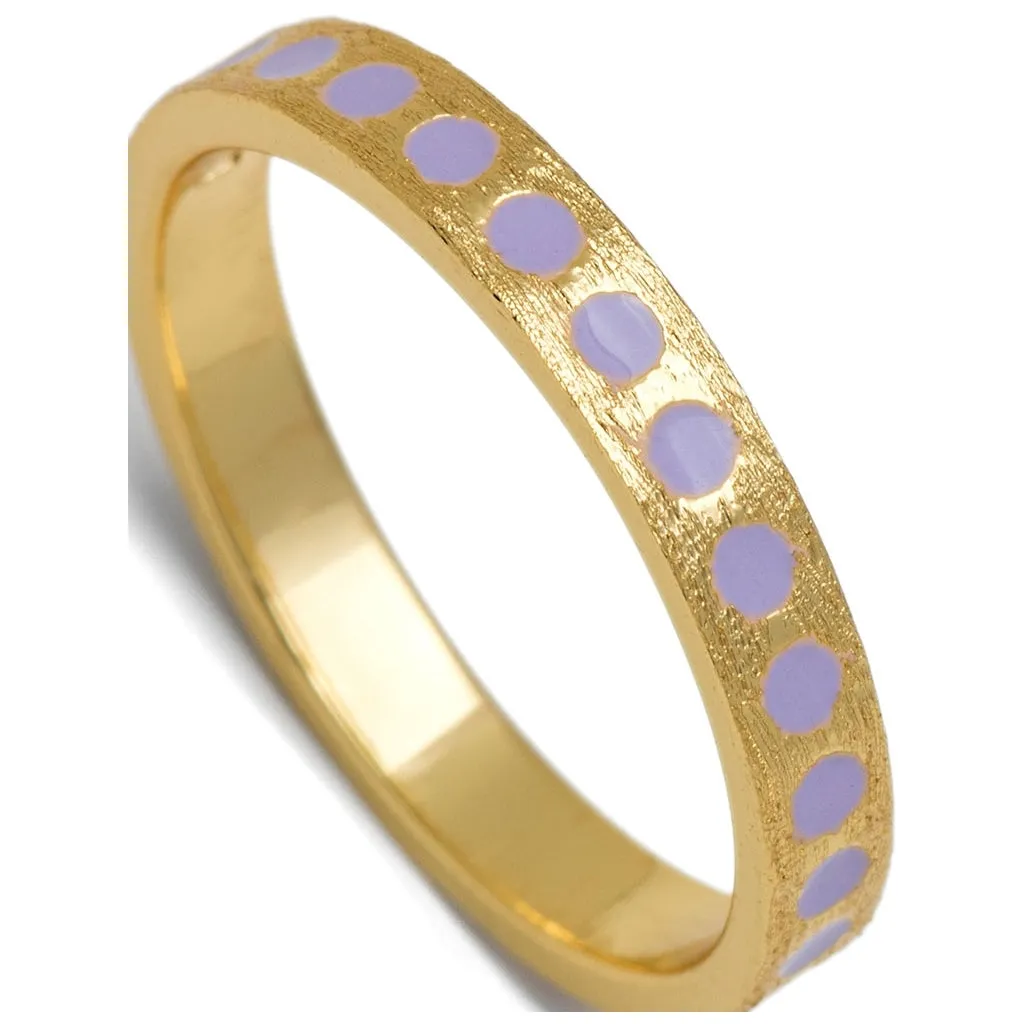 Pattern Ring gold plated - Purple