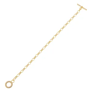 Pavé Toggle Chain Link Bracelet