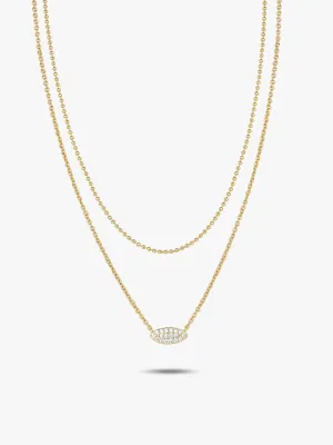 Pave Eye Layered Necklaces