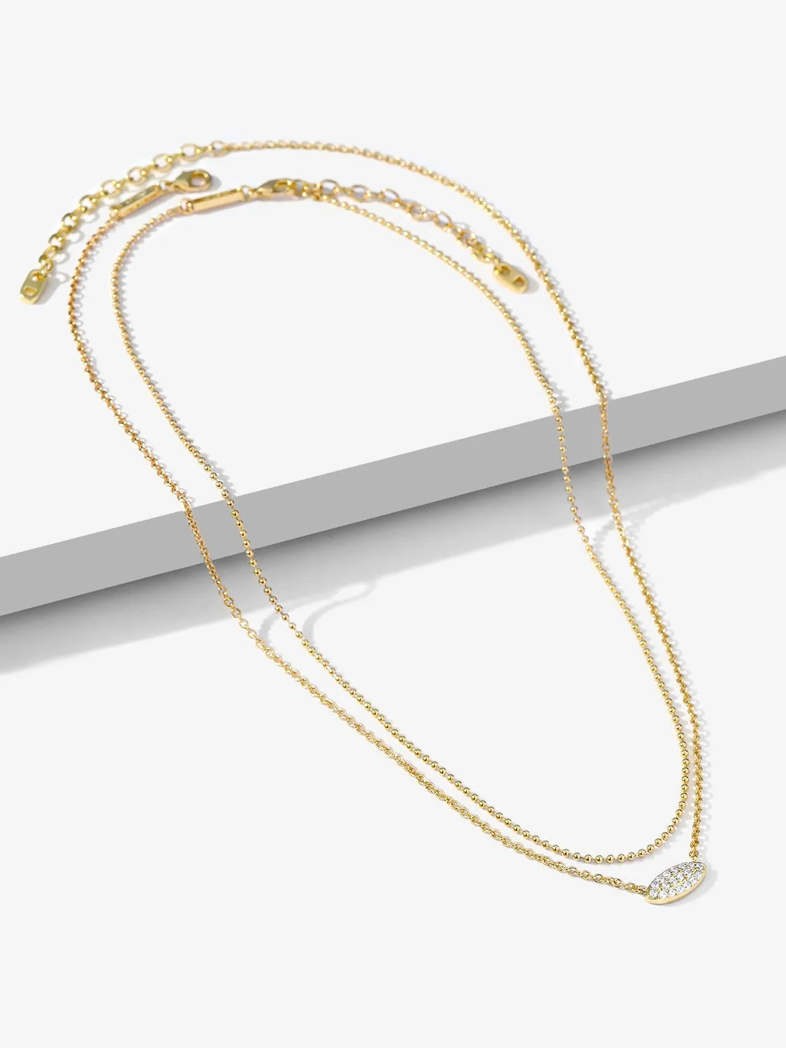 Pave Eye Layered Necklaces