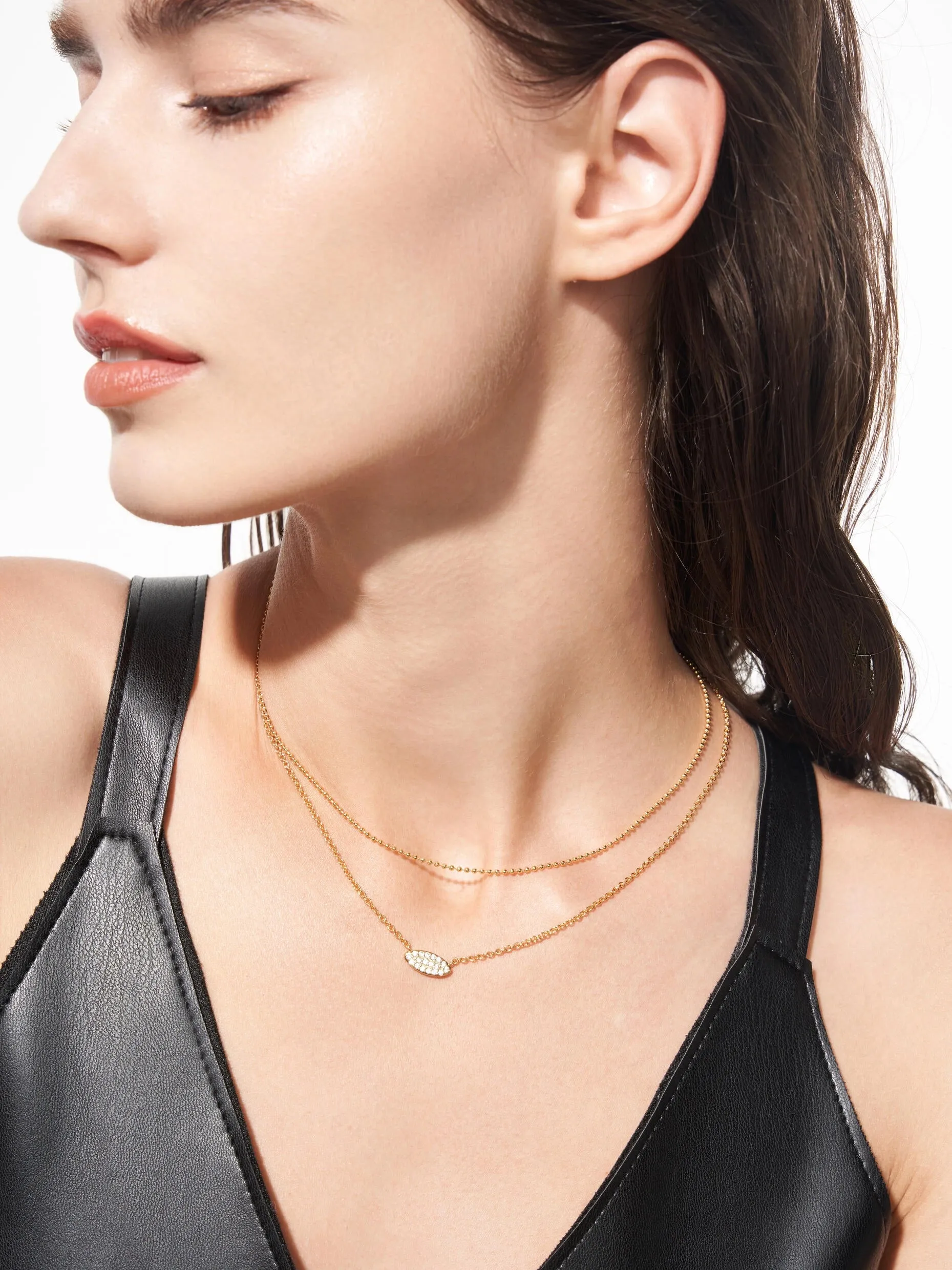 Pave Eye Layered Necklaces