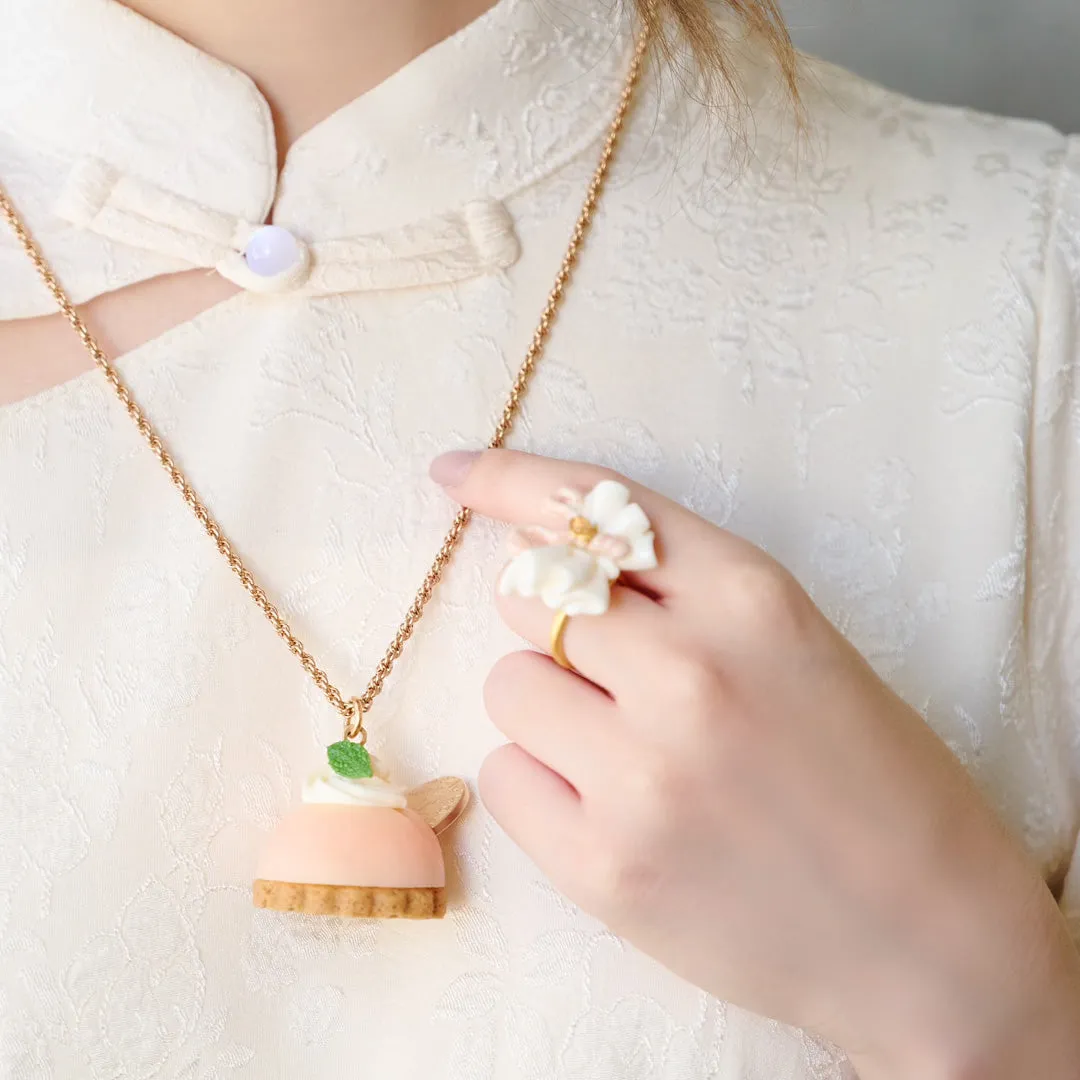 Peach Petit Cake Necklace【Japan Jewelry】