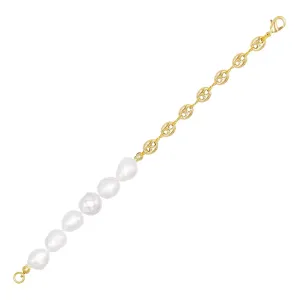 Pearl X Mariner Chain Bracelet