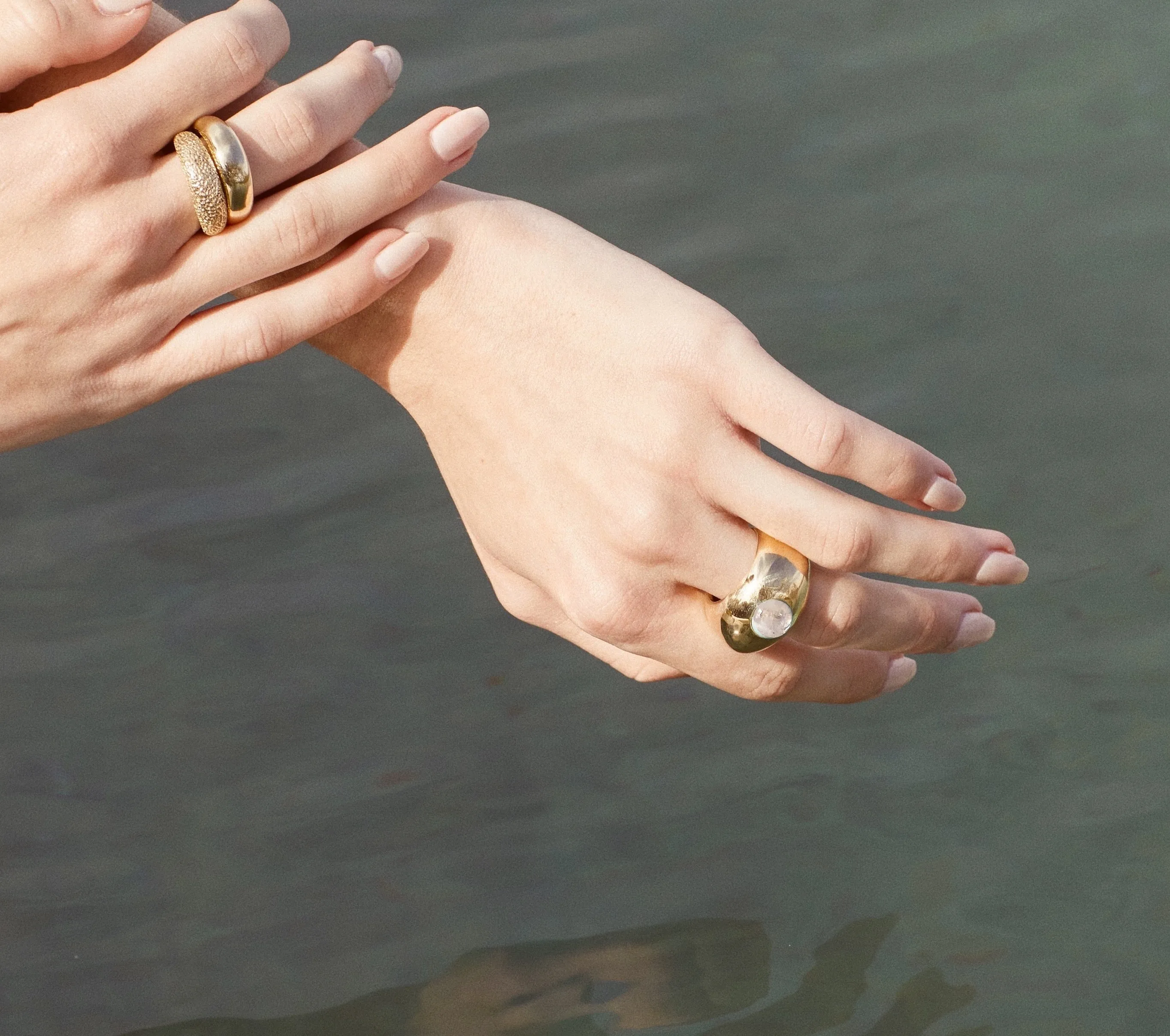 Pebble Moonstone Ring