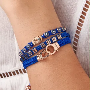 Pink Gold Blue Bracelet Combination