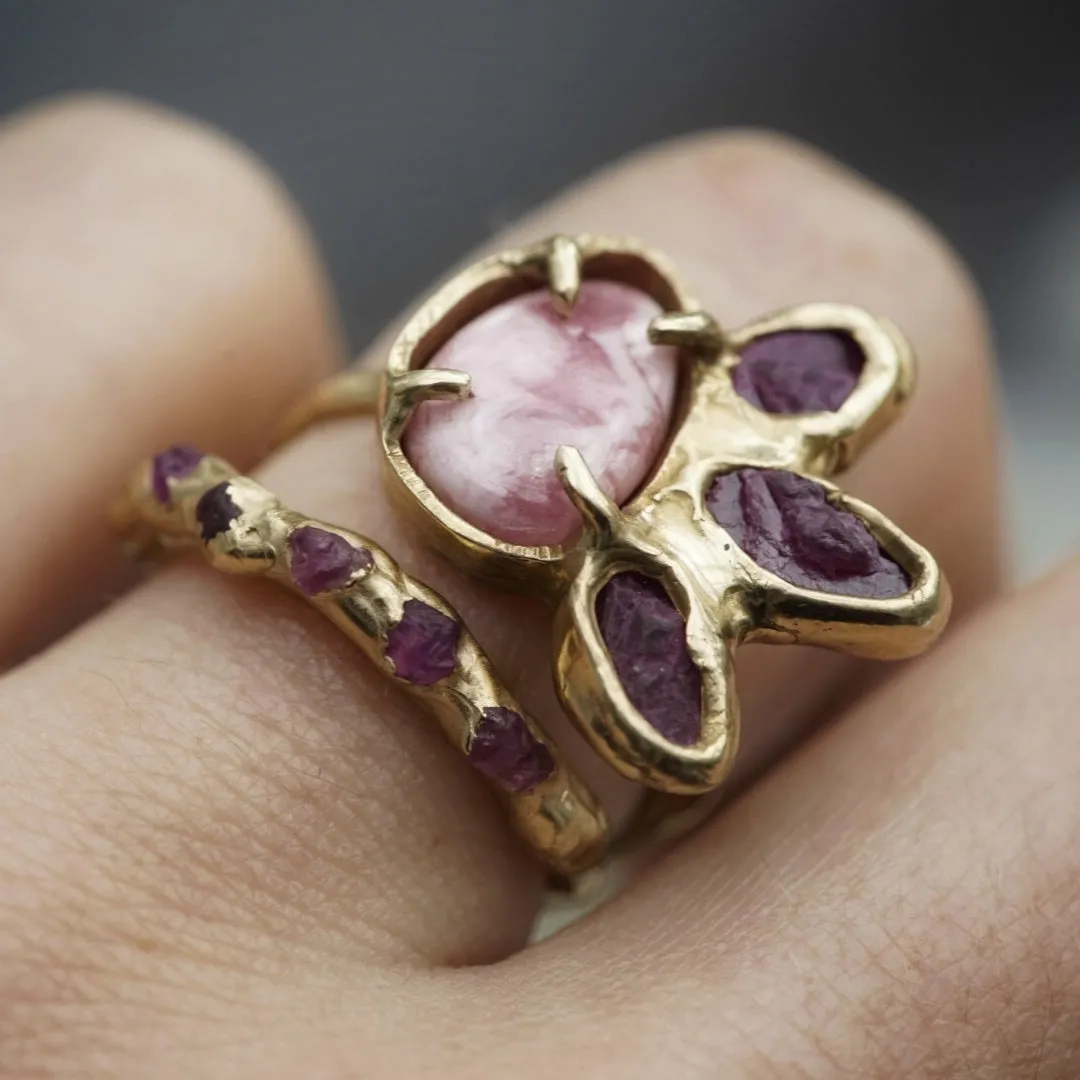 Pink Sapphire Unity Ring