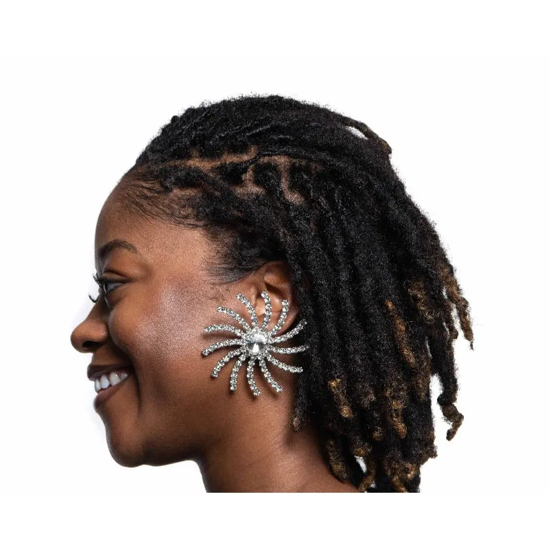 Pinwheel Rhinestone Earrings